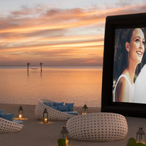 Anantara Dhigu Maldives Resort Maldives Honeymoon Packages Outdoor Beach Cinema