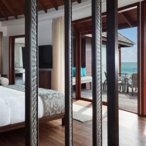 Anantara Dhigu Maldives Resort Maldives Honeymoon Packages Sunset Overwater Pool Suite Bedroom
