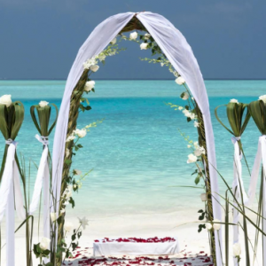 Anantara Dhigu Maldives Resort Maldives Honeymoon Packages Wedding Beach Setup1