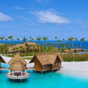 Waldorf Astoria Maldives Ithaafushi Maldives Honeymoon Packages Aerial View Of Wellness Centre