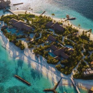 Waldorf Astoria Maldives Ithaafushi Maldives Honeymoon Packages Aerial View1