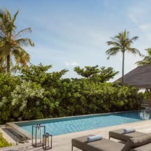 Waldorf Astoria Maldives Ithaafushi Maldives Honeymoon Packages Three Bedroom Grand Beach Villa With Pool 2