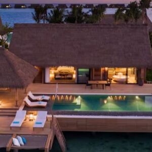 Waldorf Astoria Maldives Ithaafushi Maldives Honeymoon Packages Two Queen Bedded Reef Villa With Pool 1