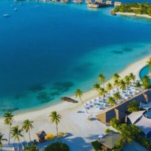 Waldorf Astoria Maldives Ithaafushi Maldives Honeymoon Packages Aerial View10