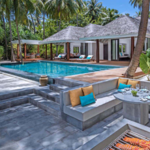 Anantara Kihavah Maldives Villas Maldives Honeymoon Packages Two Bedroom Family Beach Pool Villa2