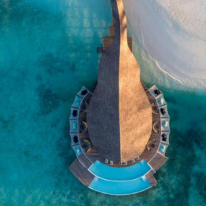 Banyan Tree Vabbinfaru Maldives Honeymoon Packages Aerial View Infinity Pool