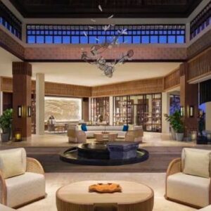 Umana Bali, LXR Hotels & Resorts Bali Honeymoon Packages Lobby At Night