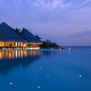 Dusit Thani Maldives Maldives Honeymoon Packages Pool At Night
