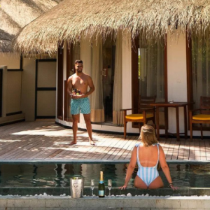 Angsana Velavaru Maldives Honeymoon Packages Beachfront Infinity Pool Villa8