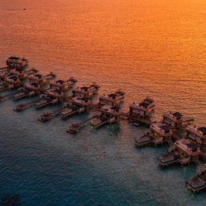 Angsana Velavaru Maldives Honeymoon Packages Sunset Aerial View