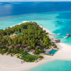 Angsana Velavaru Maldives Honeymoon Packages Aerial View Of Island