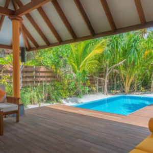 Dhigufaru Island Resort Maldives Honeymoon Packages Beach Veli Pool Villa1