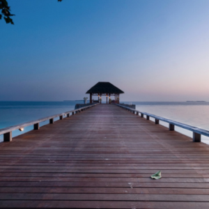 Amilla Fushi Maldives Honeymoon Packages Dock At Night