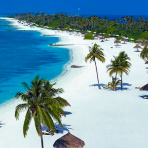 Atmosphere Kanifushi Maldives Honeymoon Packages Beach Aerial View