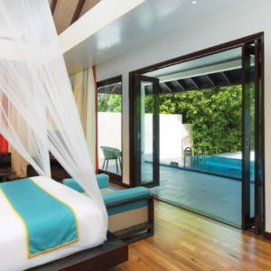 Atmosphere Kanifushi Maldives Honeymoon Packages Sunset Beach Villa With Pool1