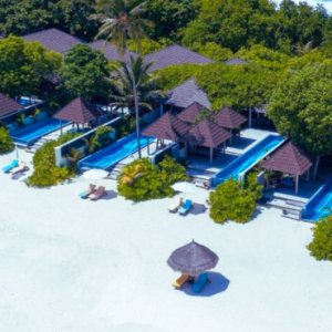 Atmosphere Kanifushi Maldives Honeymoon Packages Beach Villas Aerial View