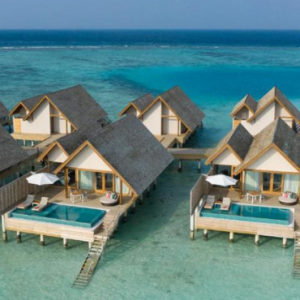 Emerald Faarufushi Resort & Spa Maldives Honeymoon Packages Sunset Water Villa With Pool2