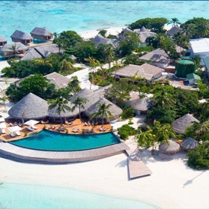 Milaidhoo Island Maldives - Luxury Maldives Honeymoon Packages - aerial view1