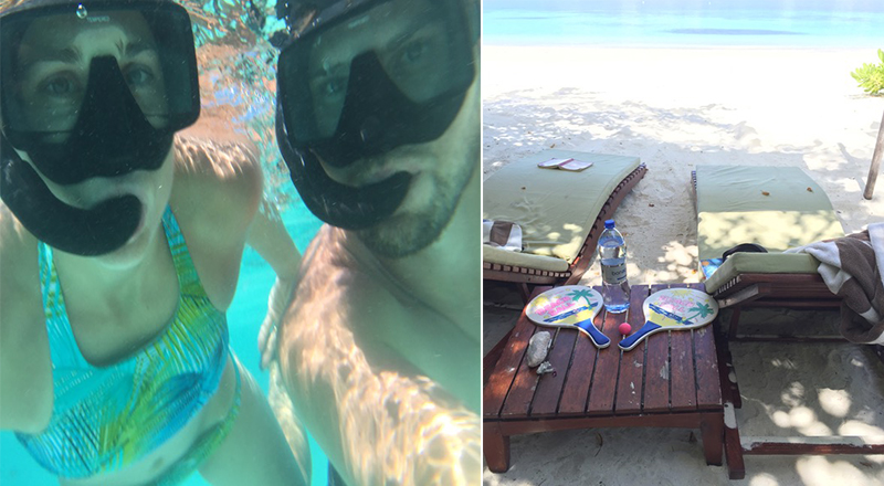 Mathew And Cara's Unforgettable Maldives Honeymoon Coco Palm Bodu Hithi Relaxing And Snorkeling