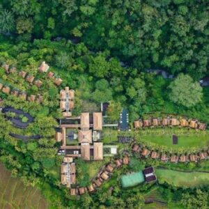 Maya Ubud Resort & Spa Bali Honeymoon Packages Aerial View