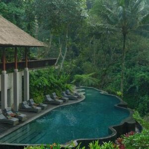 Maya Ubud Resort & Spa Bali Honeymoon Packages Infinity Riverside Pool3