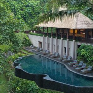 Maya Ubud Resort & Spa Bali Honeymoon Packages Infinity Riverside Pool4