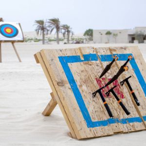 Abu Dubai Honeymoon Packages Jumeirah Al Wathba Axe And Knife Activity